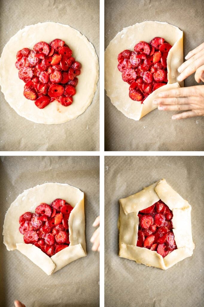 这道草莓沙拉比派简单，它有黄油片状的外壳和甜酸的草莓馅，是这个浆果季节的美味佳肴。| aheadofthyme.com